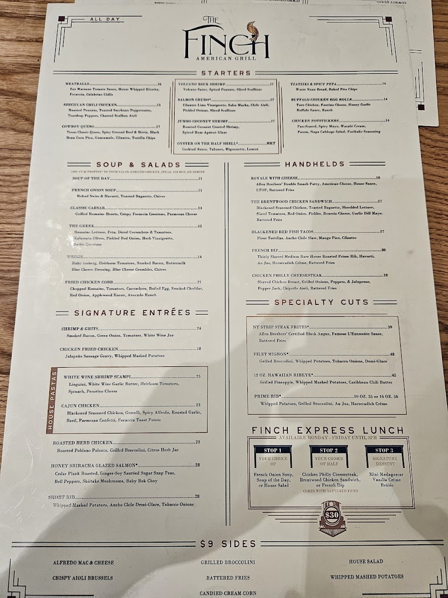The Finch Menu - Image 1
